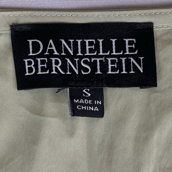 Danielle Bernstein Mini Dress Ladies Sm Green Corset Puff Zip Sleeve Square Neck - Picture 5 of 13